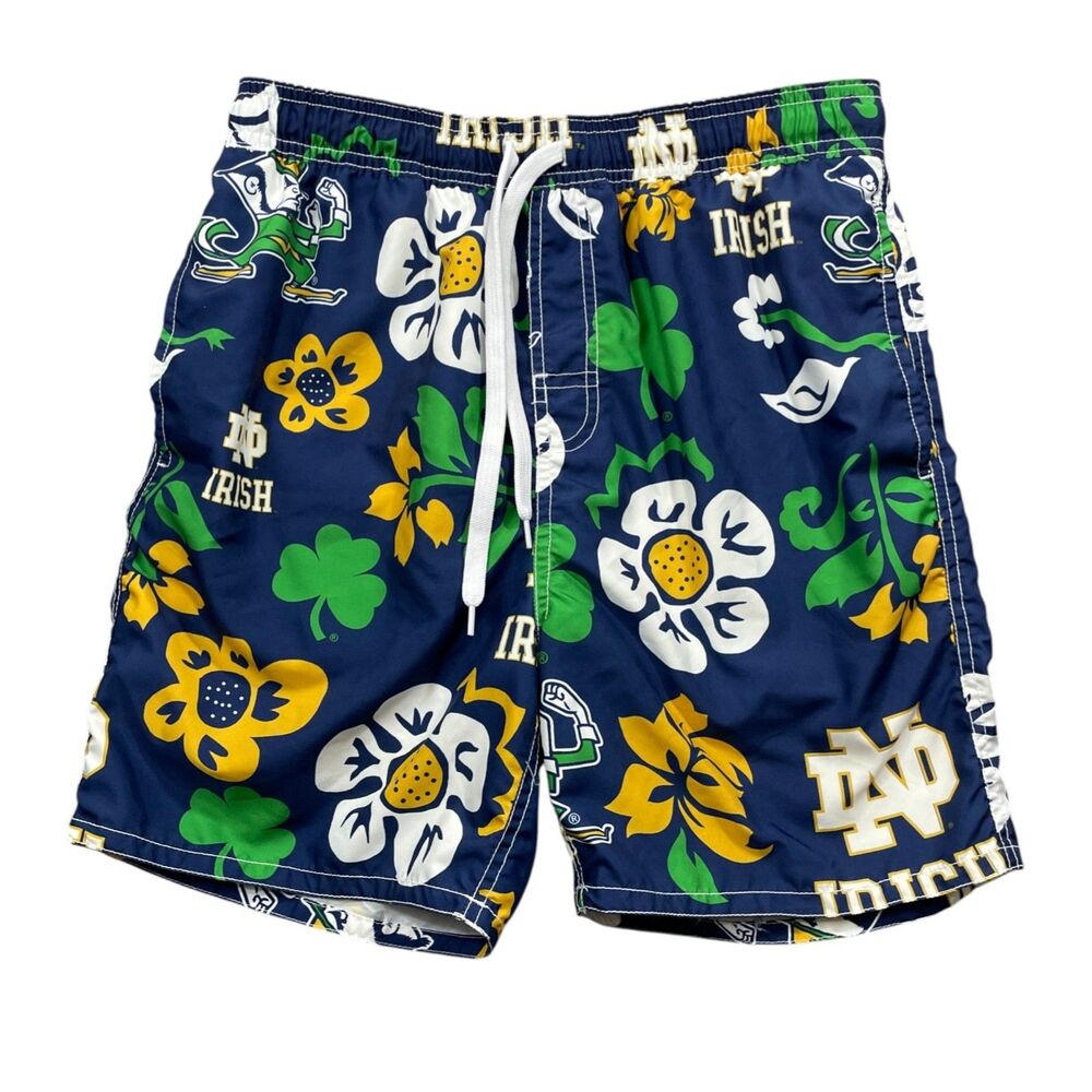 Notre Dame Wes and Willy Medium‎ Swim Trunks Netting Draw String